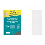 Protge carnet de correspondance 24x16cm - Transparent - Fabriqu en France