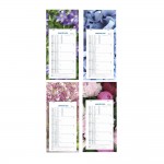 Calendrier Bloc Mensuel Mural 2024 - 16x33cm - Thme Fleurs - Modle alatoire*
