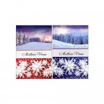 Carte De Voeux - Bonne Anne Paysage Enneig  Visuel Alatoire*