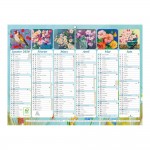 Calendrier Mural 2026 - 22 x 29.5 cm - Fleurs et Oiseaux