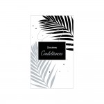 Carte De Voeux - Condol�ances - Sinc�res Condol�ances - Feuilles Noir et Argent
