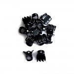 12 Minis Pinces Cheveux Crabe Noir 1.3cm