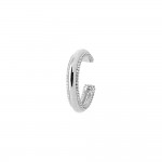 KBC Bague d'oreille Argent 925 Rhodi - Anneau 13 x 2.5 mm