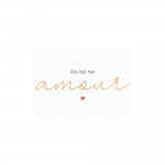 Mini Carte De Voeux - Amour / Amitié - Avec Tout Mon Amour
