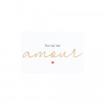 Mini Carte De Voeux - Amour / Amiti - Avec Tout Mon Amour