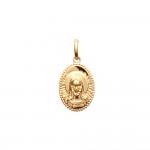 KBC - Pendentif Plaqu Or Mdaille Religieuse Jsus 16x12mm