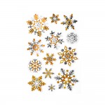 Loisirs Cratifs - Stickers Mtalliss - Nol Flocons Argent et Or