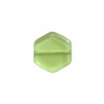 DIY - 10 Perles Vintage en Verre Hexagone 16 x 15mm  - Peridot