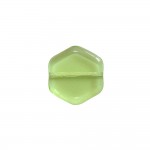 Loisirs Cratifs - 10 Perles Vintage en Verre Hexagone 16 x 15mm  - Peridot