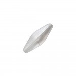 Loisirs cratifs - 10 Perles Vintage  Verre Navette 24 x7mm - White Opal Luster