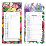 Calendrier Bloc Mensuel Mural 2026 - 16x33cm - Fleurs - Modle alatoire*