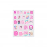 24 Ongles Artificiels Autocollants Enfants - Kawaii Etoiles Tons Roses