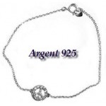 Bracelet argent 925 peace zirconium