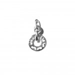 Pendentif Argent 925 Forme Fantaisie 2 Donuts 10 et 17mm