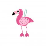 DIY - Loisirs Cratifs Enfants - Kit Peluche Feutrine A Coudre - Flamant Rose