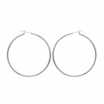 KBC - Boucles d'oreilles Argent 925 Rhodi Croles 50mm