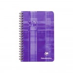 Clairefontaine : Rpertoire Libre  spirales 11x17 cm Petits carreaux - Violet