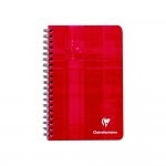 Clairefontaine : Rpertoire Libre  spirales 11x17 cm Petits carreaux - Rouge