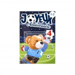 Carte De Voeux Enfant - Anniversaire - Age de 1  7 ans - Football Bleu