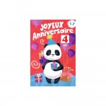 Carte De Voeux Enfant - Anniversaire Age de 1 à 7 ans - Panda