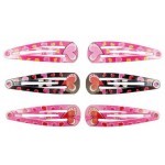 6 barrettes clic clac mtal coeurs accessoire cheveux