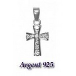 Pendentif Argent 925 Zirconium Croix