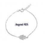 Bracelet argent 925  mdaille main