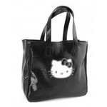 Hello Kitty By Camomilla - Sac  Main Shopping Vernis Noir