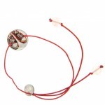 Titli - mini bracelet nacre teens- baskets rouge- bijou artisanal