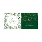 Carte De Voeux - Pochette  5 Cartes Bonne Année Vert et Blanc