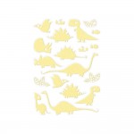 38 Stickers phosphorescents et paillets - Dinosaures