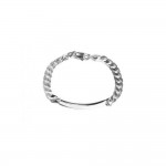 Bracelet Gourmette Argent 925 Maille Gourmette 5mm Plaque Identit