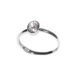 Bague Argent 925 Zirconium 6x4mm