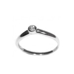 Bague Argent 925 Zirconium Rond 2mm