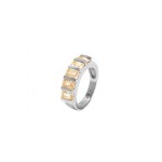 Bague Argent 925 Zirconium 6x4mm Light Topaz