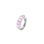 Bague Argent 925 Zirconium 6x4mm Rose