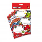 Angry birds - Pochette 12 étiquettes autocollantes