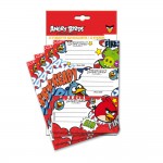 Angry birds - Pochette 12 tiquettes autocollantes