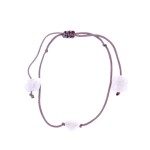 Kanikan - bracelet mini coeur jade blanc bijou artisanal