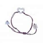 Kanikan - bracelet coeur plat jade blanc bijou artisanal