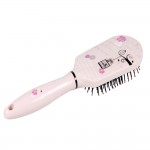 Accessoire Cheveux - Brosse Bout Rond  soufflet 23.5x6.5cm - Rose Romantique