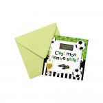 8 Cartes Invitation Enfant - C'est Mon Anniversaire - Football