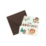 8 Cartes Invitation Enfant - C'est Mon Anniversaire - Indiens