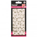 GLAM UP - Stickers Nail Art Grande Carte - Thme : Fleur - Dor