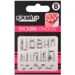 GLAM UP - Planche de Stickers Nail Art - Thème : Amour