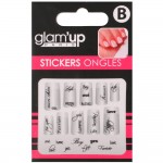 GLAM UP - Planche de Stickers Nail Art - Thme : Amour