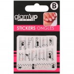 GLAM UP - Planche de Stickers Nail Art - Thème : Chats