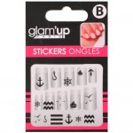 GLAM UP - Planche de Stickers Nail Art - Thème : La Mer