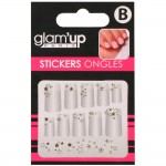 GLAM UP - Planche de Stickers Nail Art - Thème : Etoiles Dorées