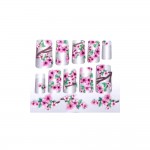 Planche de Stickers Nail Art - Thme : Fleurs de Cerisier